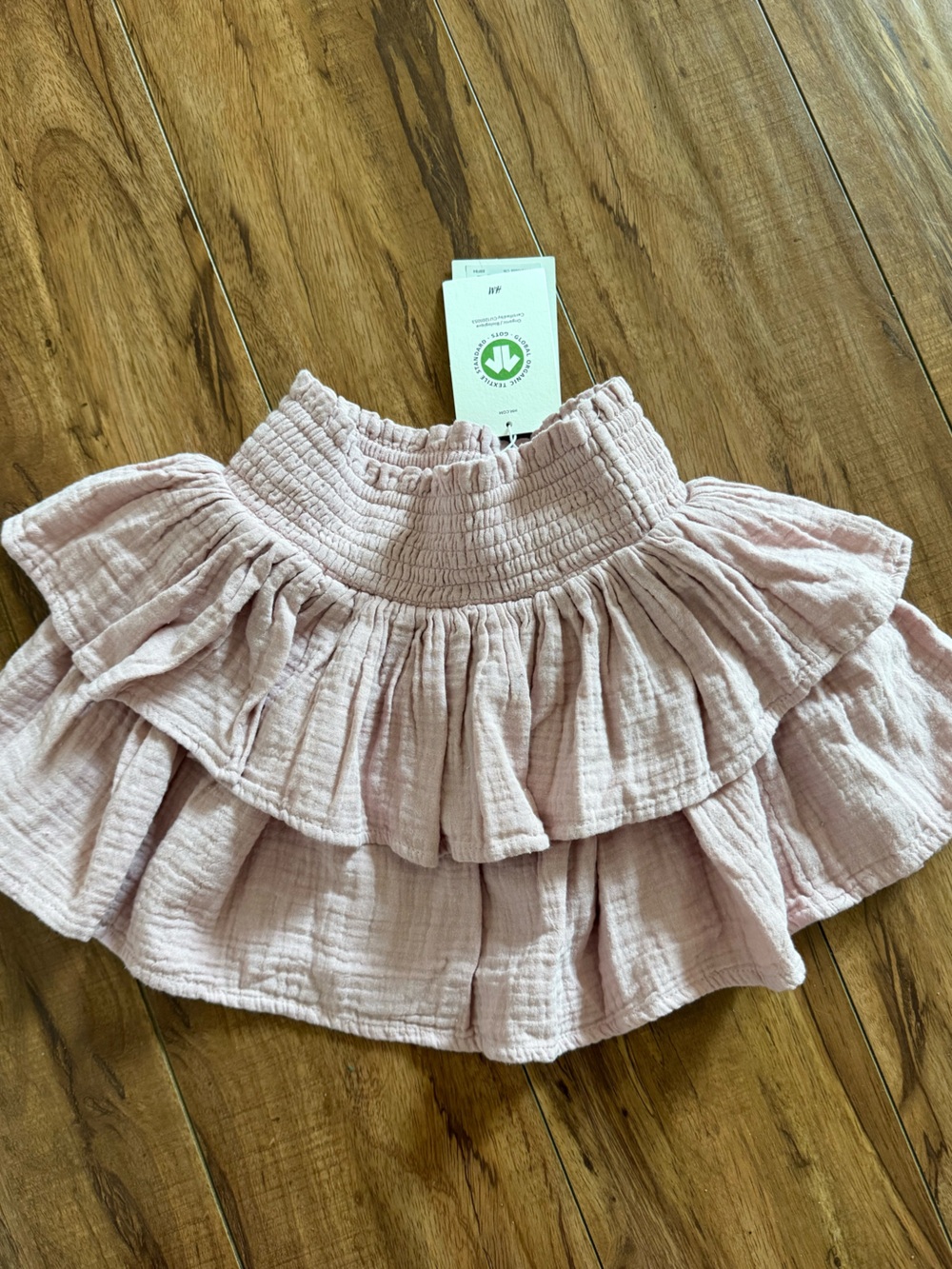 H&M Blush Pink Tiered Ruffle Skirt